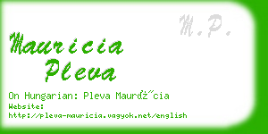 mauricia pleva business card